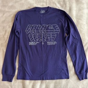 PALACE PURPLE LONG SLEEVE TSHIRT WITH PALACE EFFECT